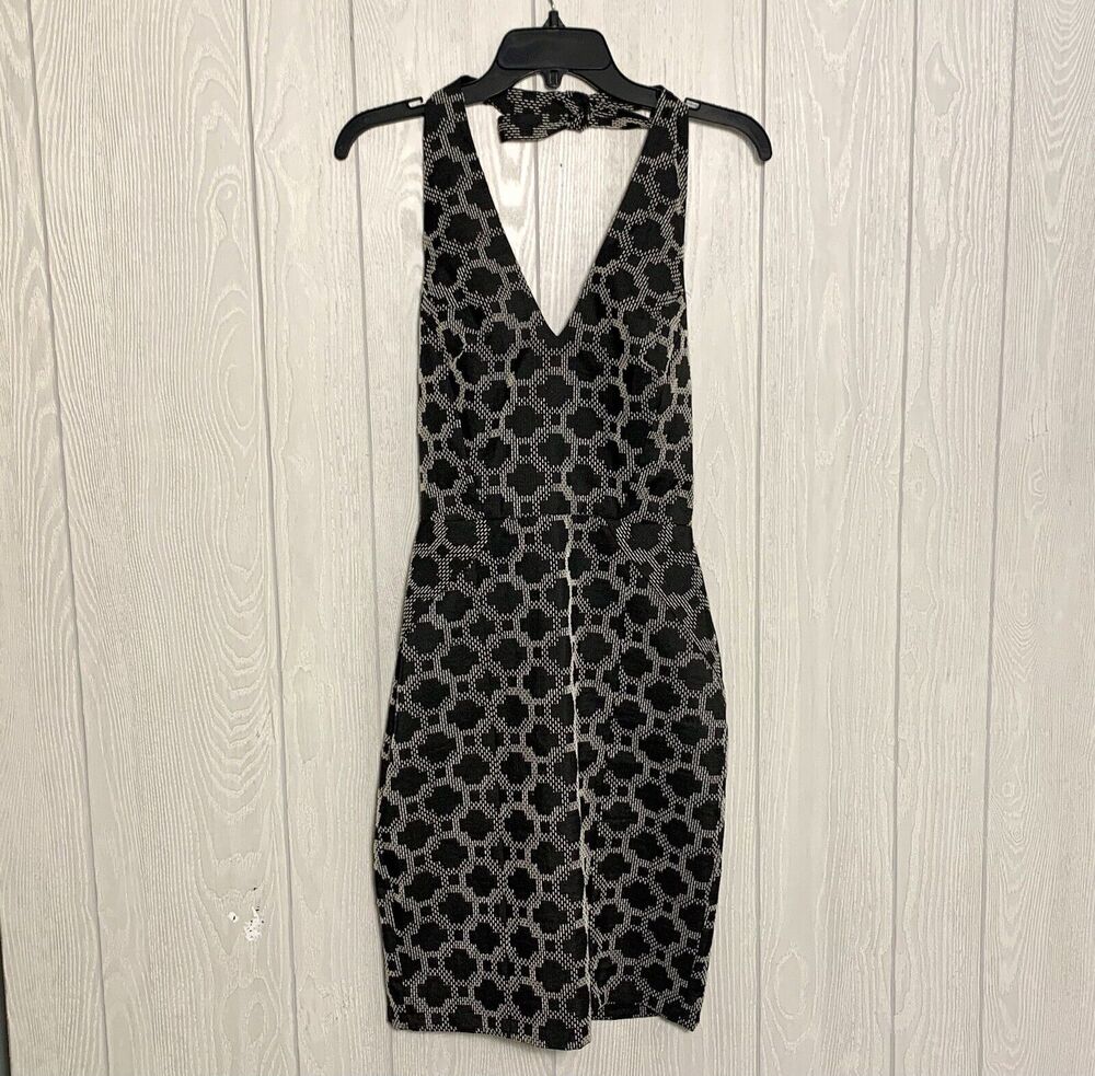 Eva Franco Granita Halter Dress Phantom Maze Dress Size 0 NWT